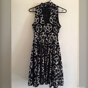 Killstar velvet pentagram halter dress